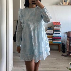 Amazing Wilfred blue La bohème dress with peek a boo back detail